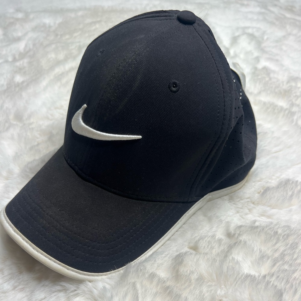 Black Cap hat with White Logo
